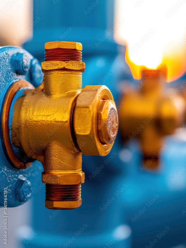 Poster next-gen clean energy infrastructure precision engineered ammonia pipeline valve showcasing sustaina
