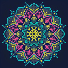 Colorful Mandala Design with Intricate Patterns
