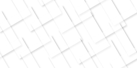 Minimal White Abstract Geometric Background with Overlapping Square Layers