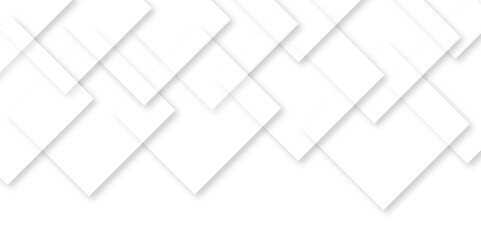 Obraz premium Minimal White Abstract Geometric Background with Overlapping Square Layers
