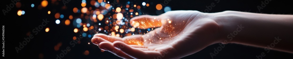 Poster Immersive Digital Alchemy AI-Powered Holographic Interaction Visualizing Next-Gen Human-Machine Synergy in Transformative Workplace Experience