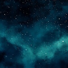 Obraz premium Abstract dark blue and teal watercolor background with a grunge texture, dark fantasy, night sky, dark space, illustration, vector art style, cinematic lighting, Octane render, matte painting, hyperre