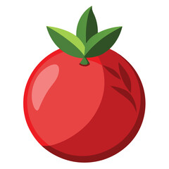 red apple with leaf