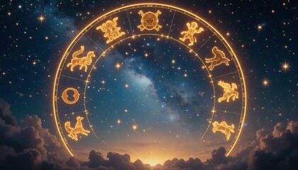 Fototapeta premium Animated Zodiac Signs Starry Sky