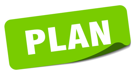 plan sticker. plan label