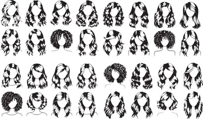 Fototapeta premium Hand drawn Woman Hair illustration