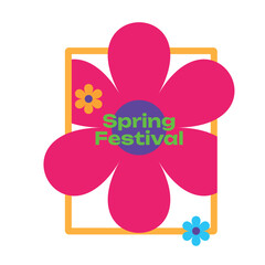 Spring Festival Design Concept vector illustration