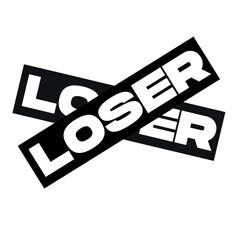 Loser text label vector illustration