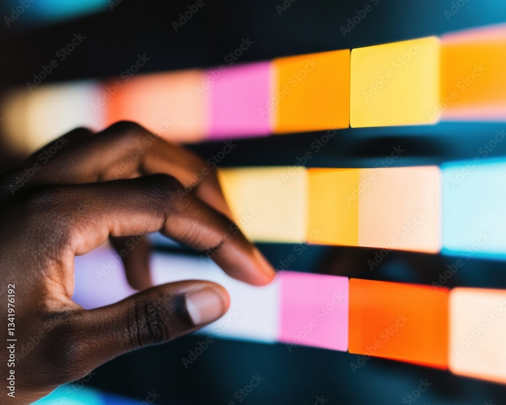 Fototapete Dynamic Data Visualization Immersive AI-Powered Analytics with Vibrant Gradient Performance Metrics - Innovative Business Intelligence for Next-Gen Decision Makers