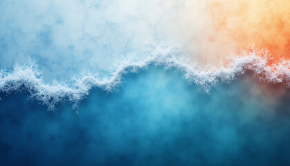 Obraz premium ice and water drops on blue background