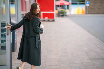 Fototapeta premium A young woman with loose hair.