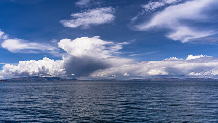 lake titicaca bolivia south america.