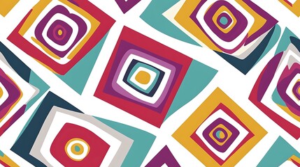 Obraz premium Retro shapes pattern