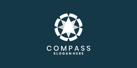 Compass logo design abstract modern shape © gibran fatih