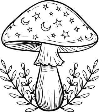 recommend clip art: mushrooms on a white background vector design