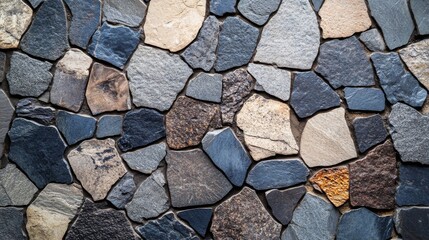 Obraz premium Irregular Grey and Brown Stone Wall Texture