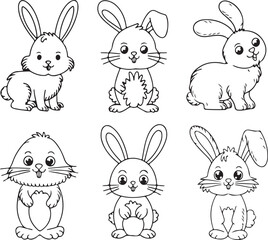 Fototapeta premium Hand drawn Easter bunny illustration