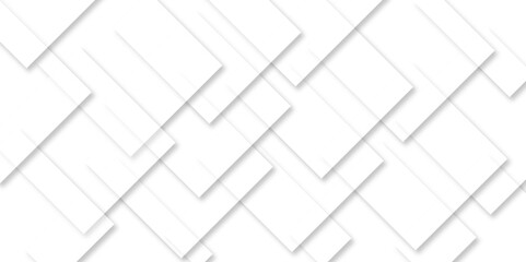 Minimal White Abstract Geometric Background with Overlapping Square Layers