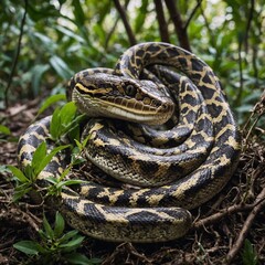 Naklejka premium snake in the grass