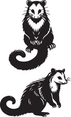 Obraz premium the art of animal silhouette victor design image isolated on the white background.