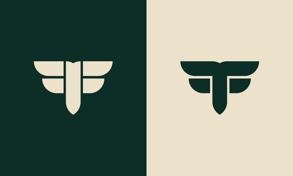 FF or FTF monogram vector logo design