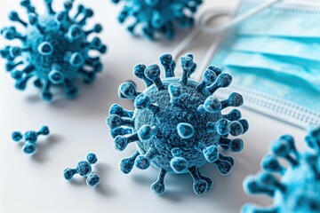 Protection mask against coronavirus on a white background