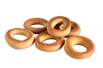 Confectionery product, bagels with vanilla lies on a PNG background