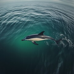 Obraz premium Dolphin Ocean Swim for Coastal Waters.