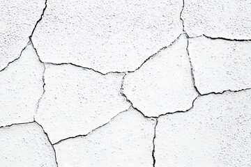 Fototapeta premium Cracked White Wall Texture Background.