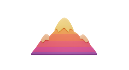 Warm Toned Mountain with Sunset Glow and Gentle Slopes