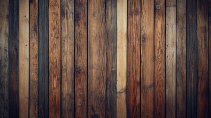 Obraz premium Rustic wooden planks background with varied textures and natural tones