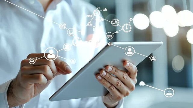 HR Manager Guiding New Employee Through Virtual Onboarding Process
