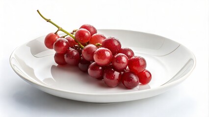 red cherries on a plate