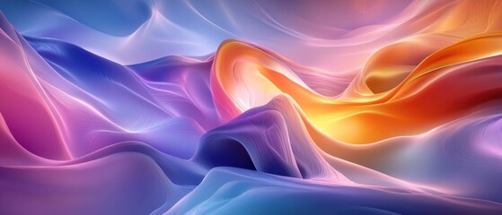 Obraz premium Abstract flowing gradient background with vibrant colors and smooth waves Concept of modern design, fluidity, and artistic expression
