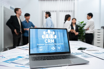 Customer relationship management system on brisk computer for CRM business and enterprise