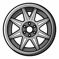 Obraz premium Wheel Rim on a White Background