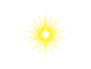 Obraz premium Shining Sunburst and Light Reflection Isolated PNG
