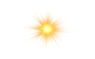 Sunburst and Lens Flare Effect with Radiant Light Glow