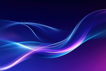 Naklejka premium Abstract flowing lines with gradient blues and purples creating an energetic background