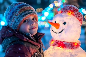 Kid outdoor fun. Family snowy fun. Kid ski fun. Snow adventure f