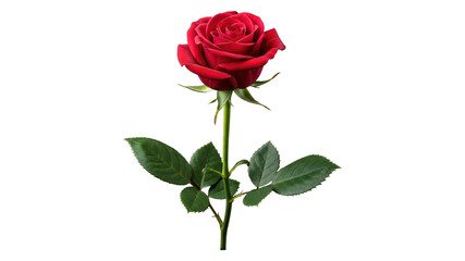 red rose isolated on transparent background