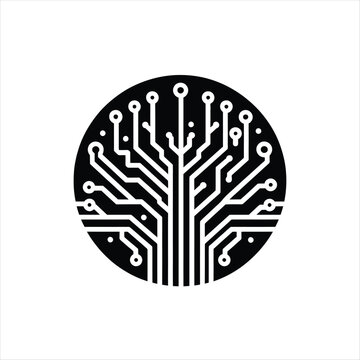recommend clip art: circuit board vector silhouette line art illustration