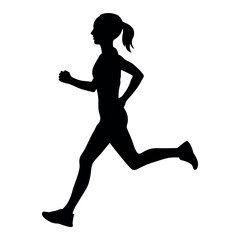 Jogging female Silhouette