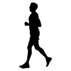 Jogging Male Silhouette
