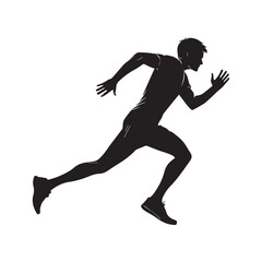 Fast Runner Silhouette Pose