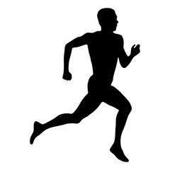 Powerful Runner Silhouette - Speed and Strength Concept