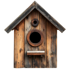 Rustic Wooden Birdhouse: Handcrafted Outdoor Decor in Tranquil Garden with Country Style and Eco-Friendly Design