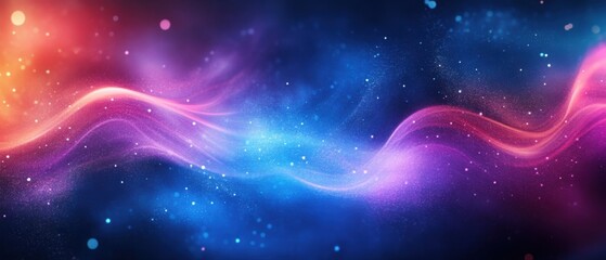 Obraz premium Abstract cosmic background with vibrant nebula and stardust, creating a dreamy and ethereal space scene for science and fantasy concepts