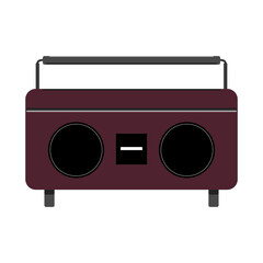 Retro radio illustration isolated on white background