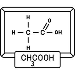 Fototapeta premium Acetic Acid Icon